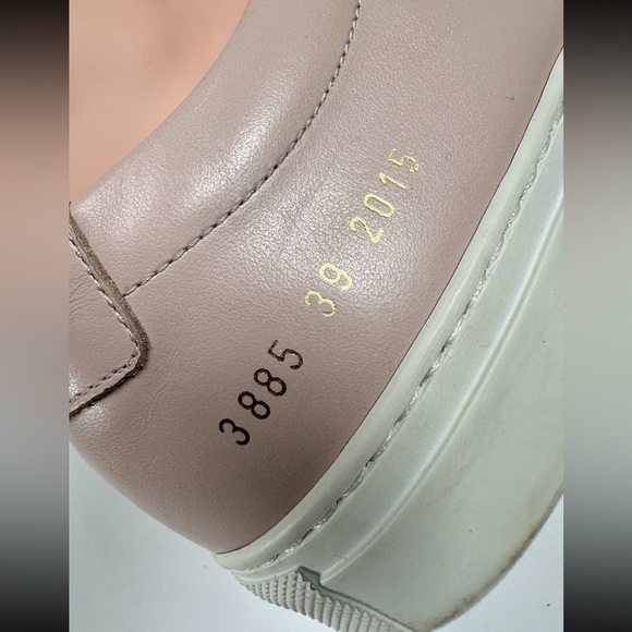 Woman By Common Projects Leather Sneakers in Blush Pink Made in Italy EU 39/US 9 - Picture 9 of 16